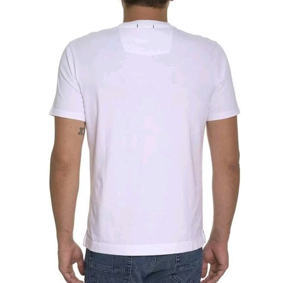 Robert Graham Men Roseland Short Sleeve Knit Graphic T Shirt In White Color 3XL - Picture 2 of 12